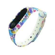 Ремешок Original Design Xiaomi Mi Band 2 Рисунок (Орхидея, Синий)