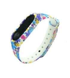 Ремешок Original Design Xiaomi Mi Band 2 Рисунок (Орхидея, Синий)