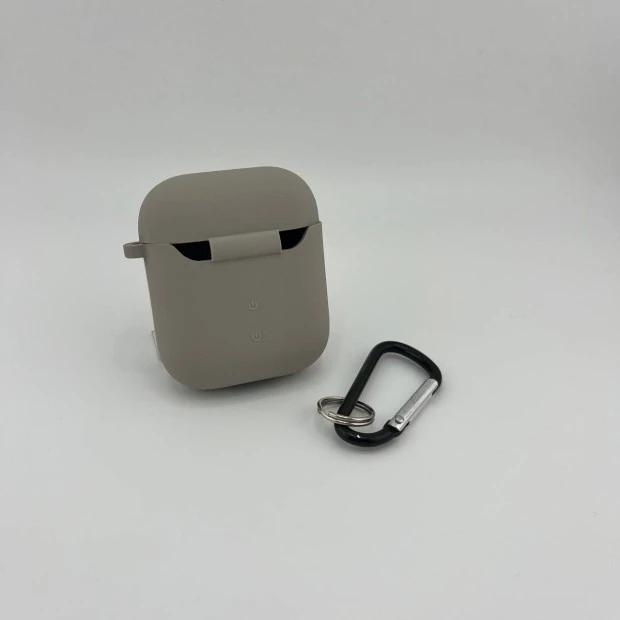 Чохол для навушників Full Silicone Case with Microfiber Apple AirPods (16) Stone