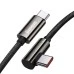 USB-кабель Baseus Legend Series Elbow 100W (2m) (Type-C to Type-C) (Чёрный) CATCS-A01