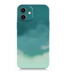 Силикон WAVE Watercolor Case iPhone 12 (dark green/gray)