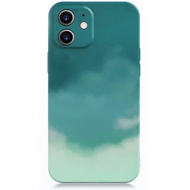 Силікон WAVE Watercolor Case iPhone 12 (dark green / gray)