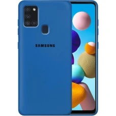 Силикон Original 360 Case Logo Samsung Galaxy A21S (2020) A217 (Кобальт)
