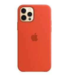 Силіконовий оригінальний чохол Apple для iPhone 12 Pro Max (18) Оранжевий