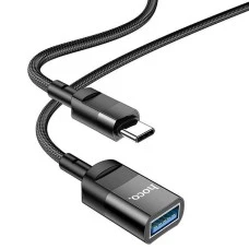 OTG-переходник Hoco U107 (1.2m) (USB-Type-C) (Чёрный)