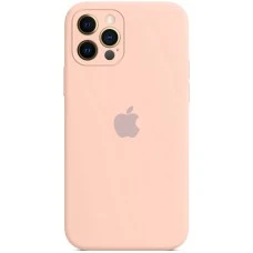 Оригінальний силіконовий чохол RoundCam для Apple iPhone 12 Pro Max (08) рожевий пісок.