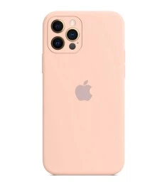 Оригінальний силіконовий чохол RoundCam для Apple iPhone 12 Pro Max (08) рожевий..