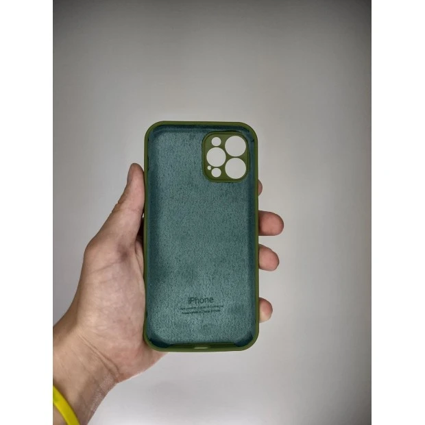 Оригінальний силіконовий чохол RoundCam для Apple iPhone 12 Pro (46) темно-зелений