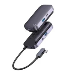 Адаптер USB HUB Baseus PadJoy (Type-C на 1USB3.0 + 1Type-C + 1HDMI) (Сірий) WKWJ..