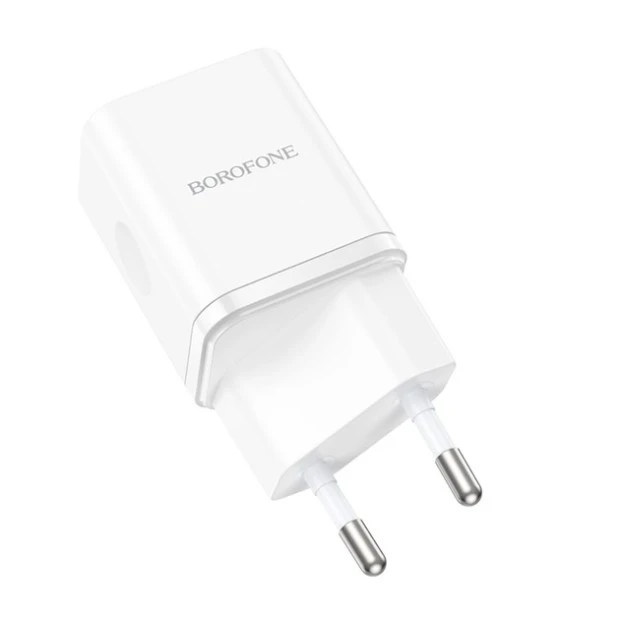 Блок живлення USB Borofone BN7 QC PD 1Type-C  /  1USB (Білий)