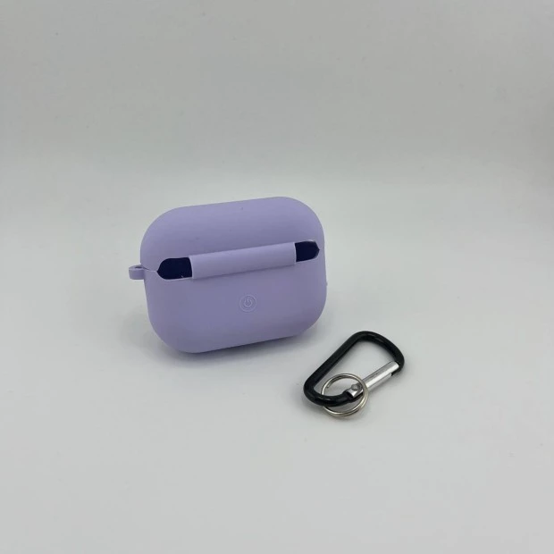 Чохол для навушників Повністю силіконовий з мікрофіброю для Apple AirPods Pro 2 (71) Світлий гліцин