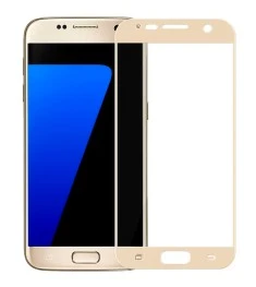 Защитное стекло 3D Samsung Galaxy S7 G930 Gold