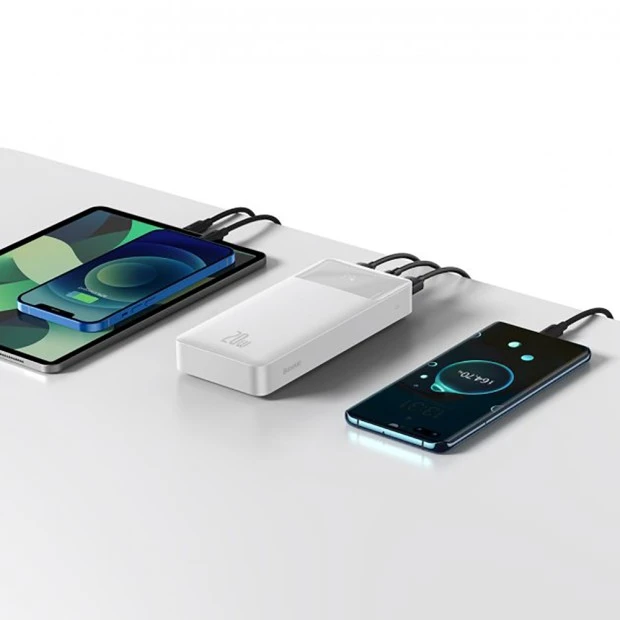 PowerBank Baseus Bipowe Digital Display 20000mAh 20W (PPDML-M02) (White)
