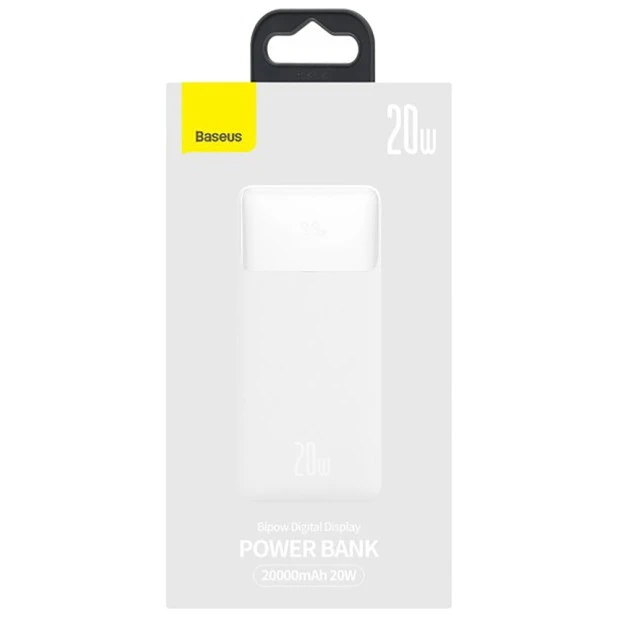 PowerBank Baseus Bipowe Digital Display 20000mAh 20W (PPDML-M02) (White)