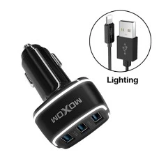 АЗУ-адаптер Moxom MX-VC01 + Lightning-кабель (Чёрный)