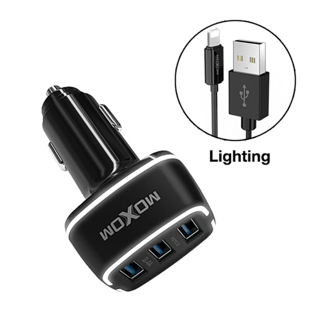 АЗУ-адаптер Moxom MX-VC01 + Lightning-кабель (Чёрный)