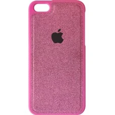 Силіконовий чохол Textile для Apple iPhone 5  /  5s  /  SE (Рожевий)