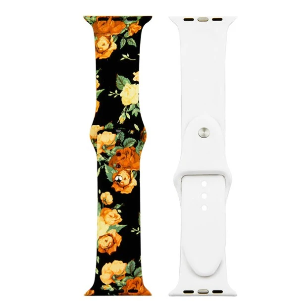 Ремешок Print Apple Watch Silicone 42 / 44 mm (Tea Rose)