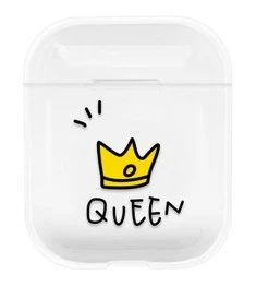 Футляр для наушников Clear Case Apple Airpods (Queen)