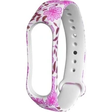 Ремешок Picture Design Xiaomi Mi Band 3 / Mi Band 4 (Розовая бабочка)