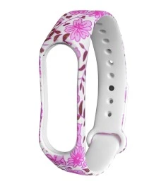 Ремешок Picture Design Xiaomi Mi Band 3 / Mi Band 4 (Розовая бабочка)