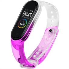 Ремешок Neon Clear Design Xiaomi Mi Band 3 / Band 4 (Фиолетовый)