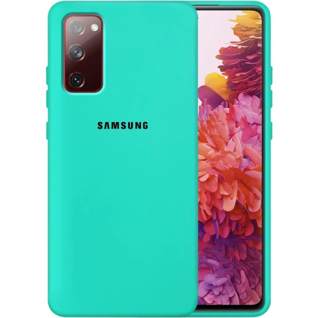 Силикон Original 360 Case Logo Samsung Galaxy S20 FE (Бирюзовый)