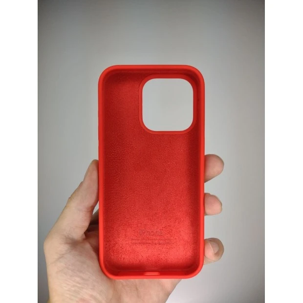 Силіконовий чохол Original Round для Apple iPhone 15 Pro (05) червоного кольору.