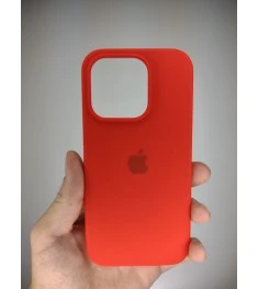Силіконовий чохол Original Round для Apple iPhone 15 Pro (05) червоного кольору...