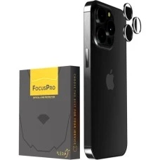 Захисне скло на камеру iLera FocusPro Lens для Apple iPhone 15 Pro  /  15 Pro Max (Чорний Титан)