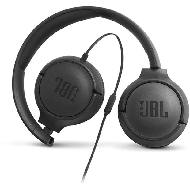 Проводные накладные наушники-гарнитура JBL T500 (Чёрный)