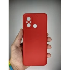 Силікон оригінальний Xiaomi Redmi 12C  /  11A (ShutCam) (темно-червоний)