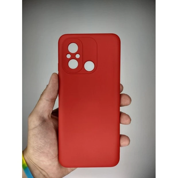 Силікон оригінальний Xiaomi Redmi 12C  /  11A (ShutCam) (темно-червоний)