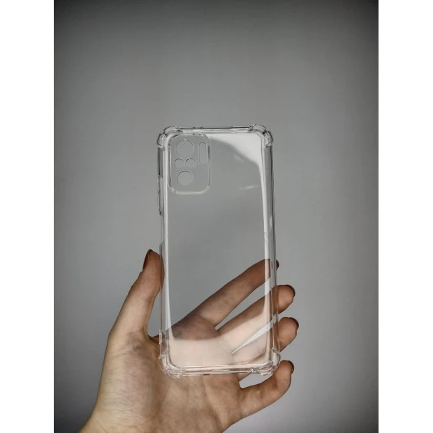 Силікон 6D для Xiaomi Redmi Note 10  /  Note 10S (ShutCam) (Прозорий)