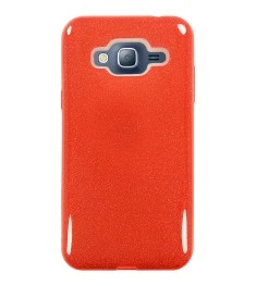 Силикон Glitter Samsung Galaxy J3 (2016) J320 (Красный)