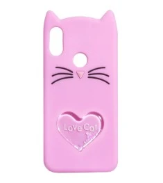 Силикон Kitty Sparkles Xiaomi Redmi Note 7 (Розовый)