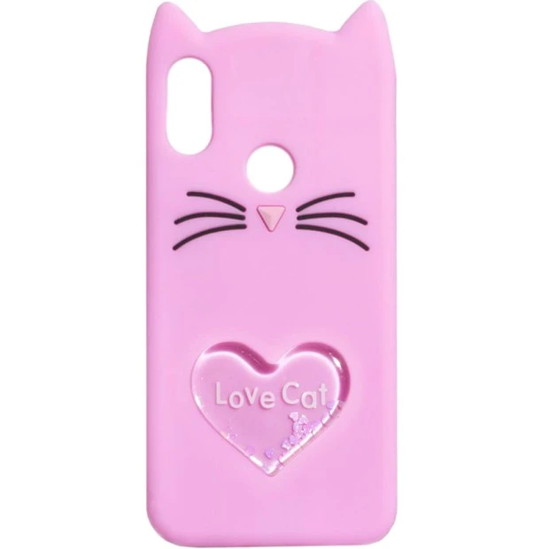 Силиконовый чехол Kitty Sparkles Xiaomi Redmi Note 7 (Розовый)
