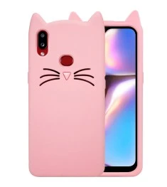 Силикон Kitty Case Samsung Galaxy A10S (Розовый)
