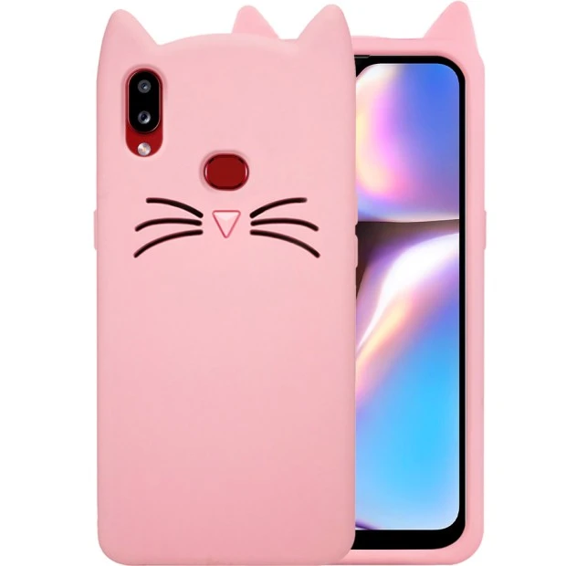 Силиконовый чехол Kitty Case Samsung Galaxy A10S (Розовый)
