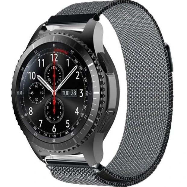 Ремешок Milanese Loop Xiaomi Amazfit Bip / Samsung Gear S2 / S3 20mm (Black)