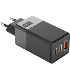 СЗУ-адаптер Profit GaN U65 65W (1USB / 2Type-C) (Чёрный) AT