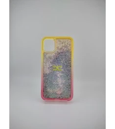 Силіконовий чохол Soft Sparkles для Apple iPhone 11 (жовтий / рожевий)