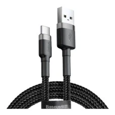 USB-кабель Baseus Cafule Special Edition 2А (2m) (Type-C) (Чёрный/Серый) CATKLF-CG1
