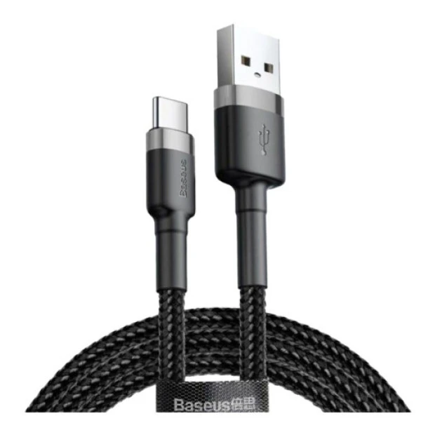 USB-кабель Baseus Cafule Special Edition 2А (2m) (Type-C) (Чёрный/Серый) CATKLF-CG1