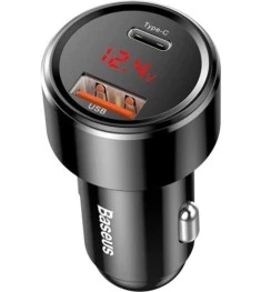 Baseus Magic Digital Display PD3.0 QC4.0 45W 1USB / 1Type-C Car Charger Adapter ..