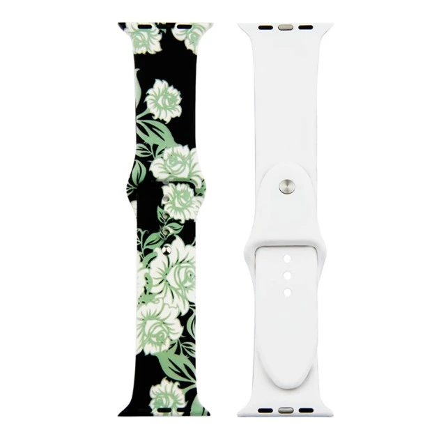 Ремешок Print Apple Watch Silicone 38 / 40 mm (Flowers 4)