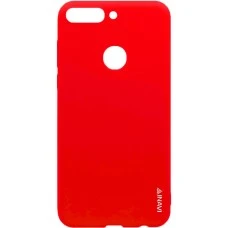 Силиконовый чехол iNavi Color Huawei Y7 (2018) / Y7 Prime (2018) / Honor 7C Pro (Красный)
