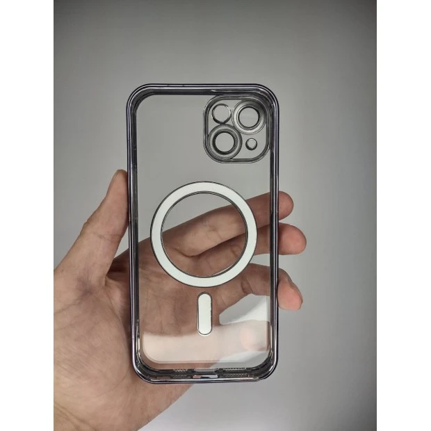Чохол UMKU Shining з MagSafe для Apple iPhone 14 (Темно-фіолетовий)