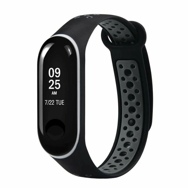 Ремешок Sport Xiaomi Mi Band 2 (Чёрно-серый)