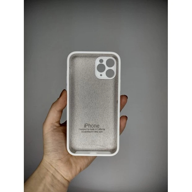 Оригінальний квадратний круглий камуфляжний силіконовий чохол для Apple iPhone 11 Pro (06) білий